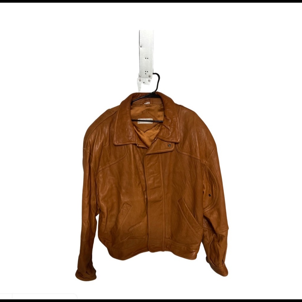 Tan leather Andrew Marc Jacket